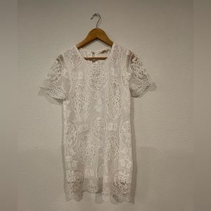 White lace dress. Size small
